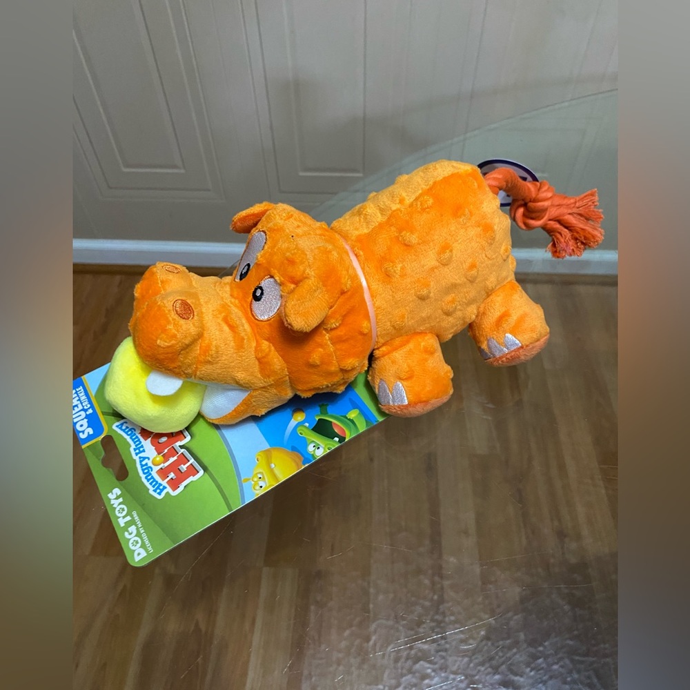 Brand New Hungry Hungry Hippos Dog Toy Clinkers And Squeaker 15”